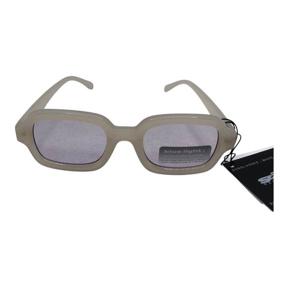 SZADE NIB Watts Ash Bubblegum Sustainable On Trend Rectangular Frame Sunglasses - Picture 7 of 16